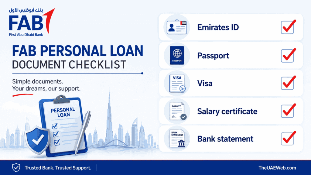 Documents Required for FAB Personal Loan UAE