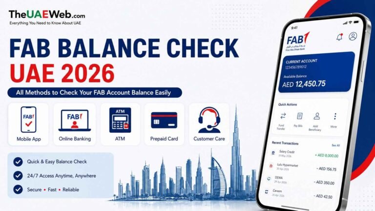 FAB Balance Check UAE 2026: How to Check FAB Account Balance Online, App, ATM and More