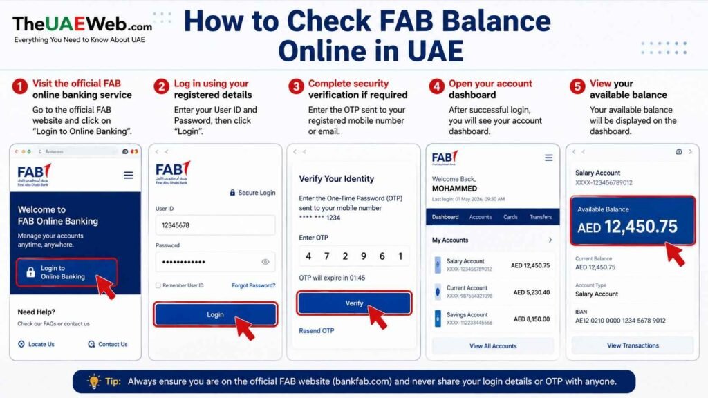 How to Check FAB Balance Online in UAE