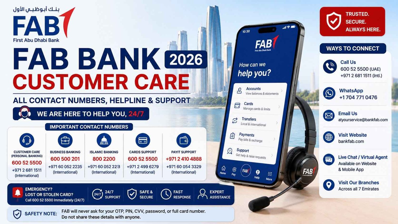 FAB Bank Customer Care