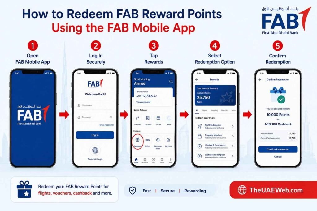 Redeem Through the FAB Mobile App