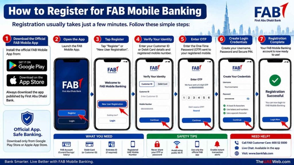 How to Register for FAB Mobile Banking