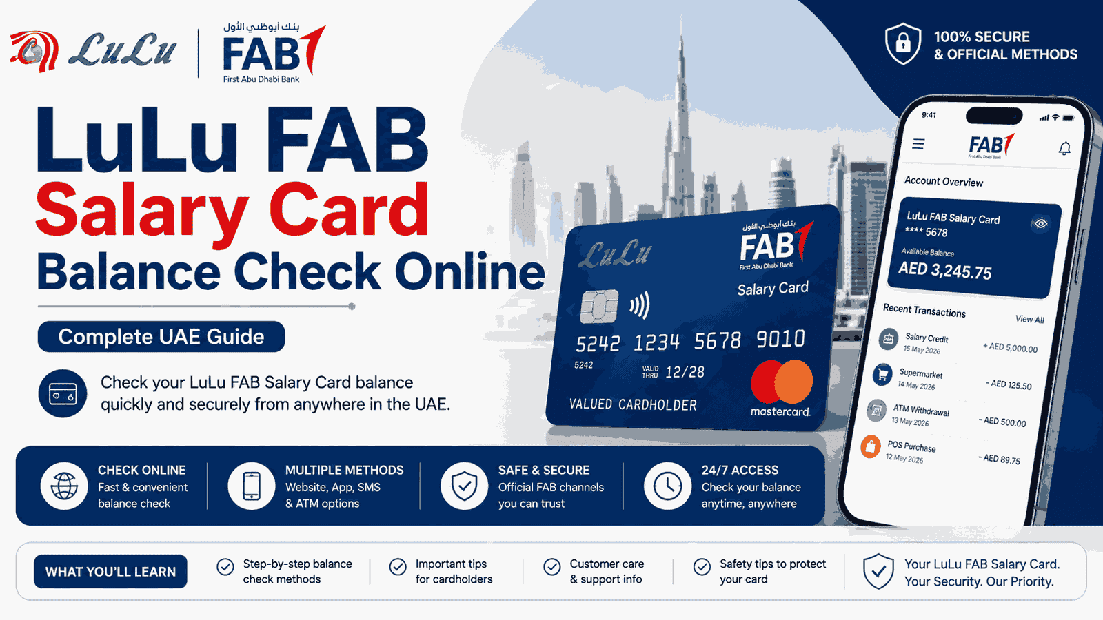 LuLu FAB Salary Card Balance Check Online
