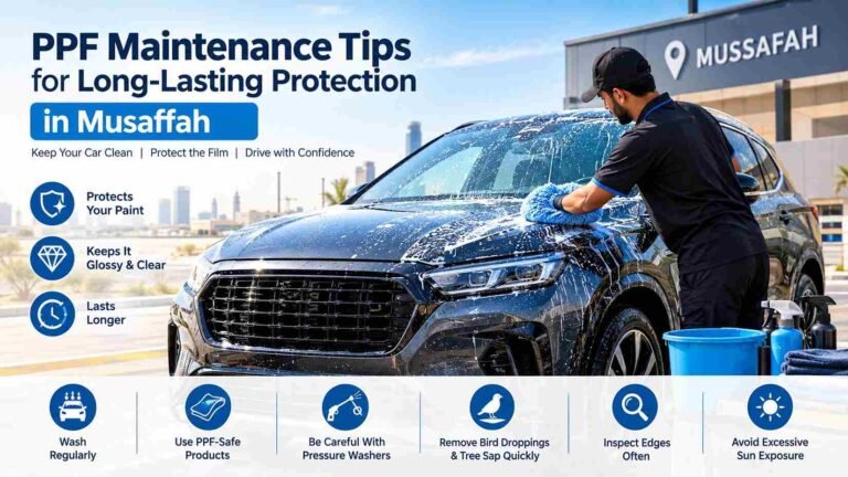 PPF Maintenance Tips for Long-Lasting Paint Protection in Musaffah