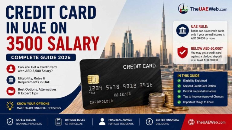 Can you get a credit card in the UAE with a AED 3,500 salary? Learn the eligibility rules, secured card options, alternatives and practical tips for 2026.